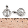 Brass Micro Pave Cubic Zirconia Pendants KK-C051-37P-3