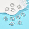 SHEGRACE Brass Micro Pave Clear Cubic Zirconia Connector Charms XGRQ3P221-601P-4