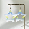 Alloy Acrylic Star Dangle Earrings for Women WG7A8ED-01-1