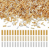 3300Pcs 3 Colors Plated Glass Bugle Beads SEED-TA0001-56-2