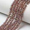 Electroplate Transparent Glass Beads Strands EGLA-A034-T4mm-H16-1