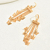 Fashionable Retro Butterfly Tassel Brass Leverback Earrings NY1870-2