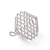 Iron Wire Spiral Bead Cage Pendants IFIN-Q126-02P-02-3