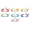 7Pcs 7 Style 7 Chakra Alloy Link Bracelets Set BJEW-JB08883-4