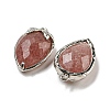 Natural Strawberry Quartz Faceted Pendants X-G-M431-06P-06-2