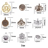 Tibetan Style Filigree Alloy Pendants TIBEP-SC0001-18-2