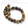 Natural Tiger Eye Beads Strands X-G-C076-8mm-1B-2