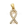 Brass Micro Pave Cubic Zirconia Pendants KK-S508-46G-1