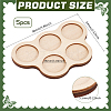 Wood 5 Holes Movement Display Pedestals AJEW-WH0270-370A-2