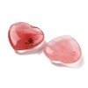 Heart Watermelon Stone Glass Worry Stone G-C134-06A-03-2