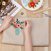 14CT Linen Cross-stitch Fabric DIY-WH0899-454-3