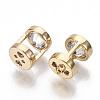 Brass Cubic Zirconia Charms KK-S356-067C-NF-2