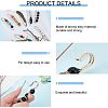  8Pcs 8 Style Branch & Feather & Bamboo Shape Alloy & Iron Safety Pin Brooches JEWB-NB0001-15-4