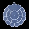 17 Grids Flower Plastic Bead Containers AJEW-YWC0001-06-1