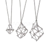 3Pcs 3 Sizes Stainless Steel Macrame Pouch Empty Stone Holder for Necklace Makings NJEW-JN04821-1