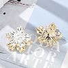 Brass Stud Earrings EJEW-P301-15-3