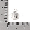 Rack Plating Brass Micro Pave CLear Cubic Zirconia Charms KK-E110-14P-N-3