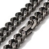 201 Stainless Steel Cuban Link Chain Necklaces NJEW-H033-05B-AS-2