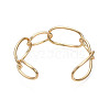 Alloy Oval Wrap Open Cuff Bangle BJEW-S118-120G-2