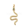 Brass Micro Pave Cubic Zirconia Pendants KK-C108-01G-G-1
