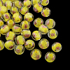 Handmade Luminous Inner Flower Lampwork Beads LAMP-R129-12mm-02-1