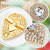 MAYJOYDIY US 4Pcs Brass Rhinestone Shoe Decorations FIND-MA0001-02A-5