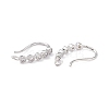 Rack Plating Brass Micro Pave Cubic Zirconia Earring Hooks X-ZIRC-F126-07P-2