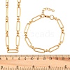 304 Stainless Steel Paperclip Chains Bracelet & Necklace Jewelry Sets SJEW-L199-02G-5