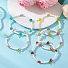 Transparent Acrylic Charm Bracelets BJEW-MZ00335-1