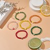 6Pcs 6 Style Orange & Avocado & Pineapple & Watermelon & Lemon Polymer Clay Stretch Bracelets Set BJEW-JB08864-6