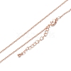 Brass Ball Chain Necklaces NJEW-K123-02RG-1