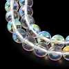 Transparent Electroplate Glass Beads Strands X-GLAA-T032-T6mm-C18-3