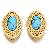 4-Hole Synthetic Turquoise Beads KK-S310-39A-1