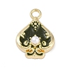 Rack Plating Alloy Enamel Pendants PALLOY-P309-06G-02-1