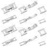 SUPERFINDINGS 20Pcs 2 Styles Eco-Friendly Brass Watch Band Clasps KK-FH0007-11-1