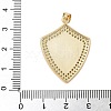 Brass Micro Pave Cubic Zirconia Pendants KK-P293-23G-3