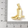 Brass Micro Pave Cubic Zirconia Pendants X-KK-M300-30G-3