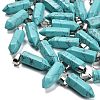 Synthetic Turquoise Pendants G-Z067-07P-05-1