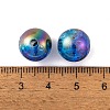 UV Plating Rainbow Iridescent Acrylic Crackl Beads PACR-C009-02A-3