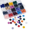 320Pcs 20 Colors 4-Hole Resin Buttons BUTT-TA0001-29D-3