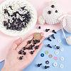   72 Sets 12 Colors Plastic Craft Eyes KY-PH0001-89-3