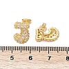 Brass Micro Pave Cubic Zirconia Stud Earrings EJEW-Z091-04G-J-3