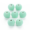 Rubberized Style Acrylic Beads MACR-T042-04B-01H-1