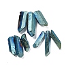 Electroplated Natural Quartz Crystal Graduated Beads Strands G-P315-A22-1