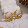 Twist 304 Stainless Steel Hoop Earrings JE2678-1-4