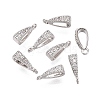 Brass Micro Pave Clear Cubic Zirconia Pendant Bails LS-KK-G542-03S-1