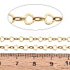 304 Stainless Steel Textured Ginkgo Leaf Link Chains CHS-Q009-07G-3