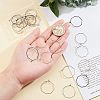 Unicraftale 30Pcs 5 Colors Ion Plating(IP) 316 Surgical Stainless Steel Hoop Earrings Findings STAS-UN0030-95-2