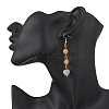 Natural Green Aventurine & Dyed Natural Malaysia Jade Dangle Earrings EJEW-JE06673-01-3