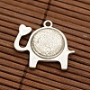 Zinc Alloy Pendant Cabochon Settings DIY-X0233-AS-LF-3